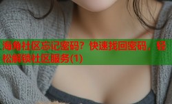 海角社区忘记密码？快速找回密码，轻松解锁社区服务(1)