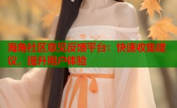 海角社区意见反馈平台：快速收集建议，提升用户体验