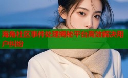 海角社区事件处理揭秘平台高效解决用户纠纷