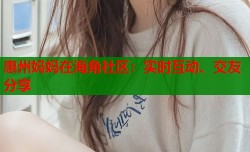 惠州妈妈在海角社区：实时互动、交友分享