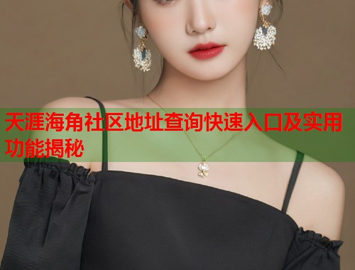 天涯海角社区地址查询快速入口及实用功能揭秘  第2张